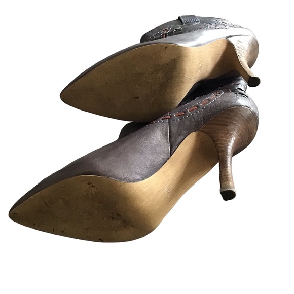 NINE WEST Vintage Ankle Boots Purple 4” Heel Size 9.5M - Picture 6 of 8